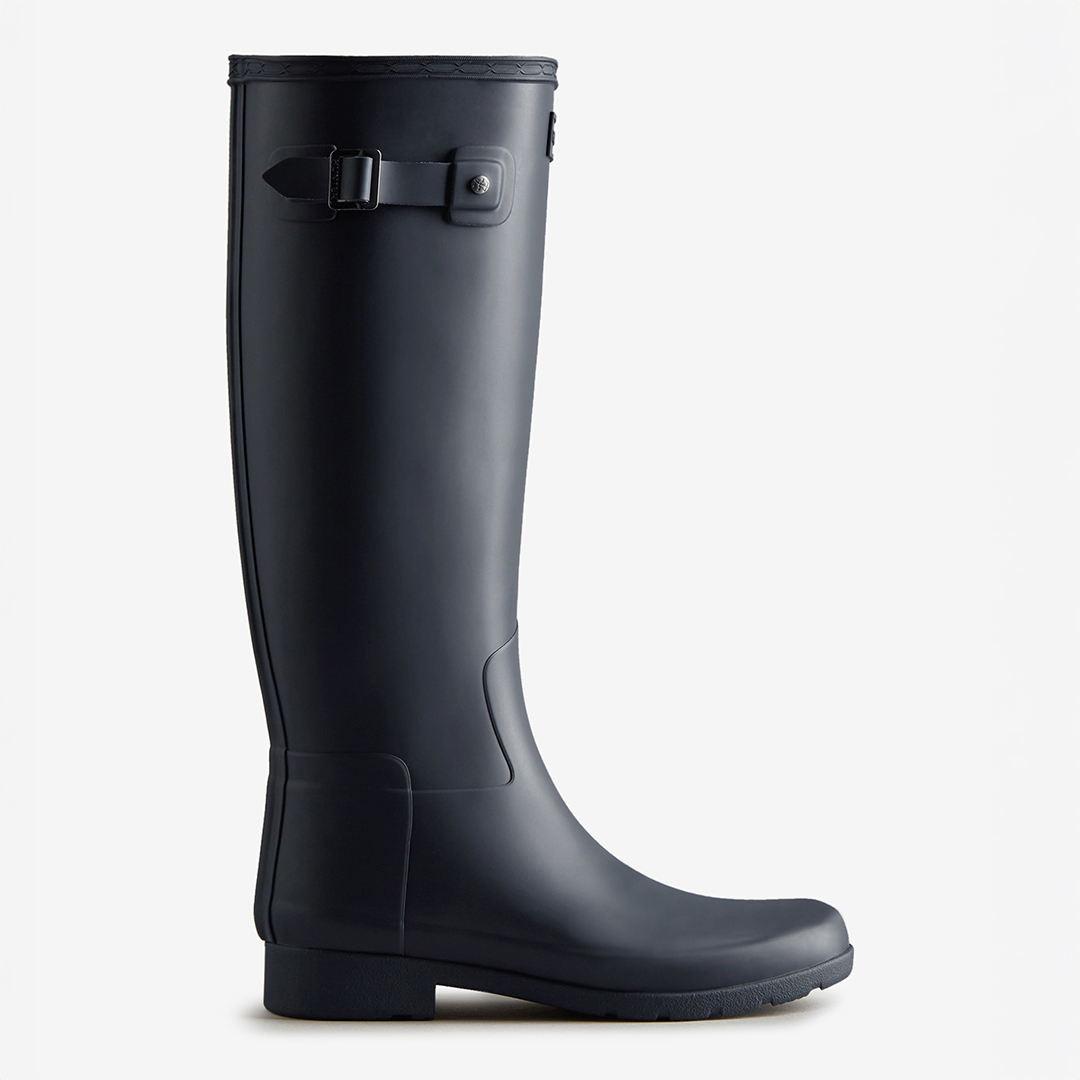 Women's Navy Refined Tall Boot