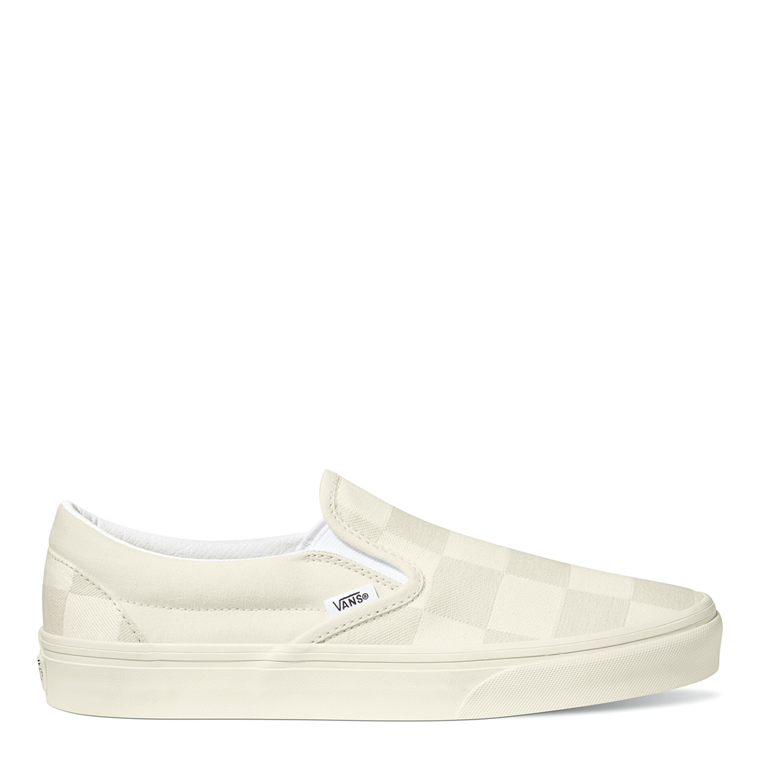 Unisex White Classic Slip On Shoes
