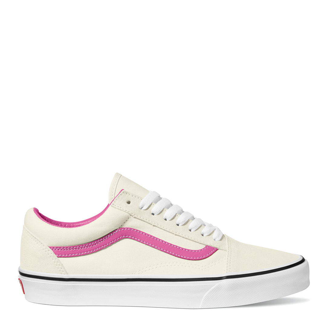 Vans Women's     Ecru/Raspberry Pop Old Skool Trainers in Size 7.5, BrandAlley