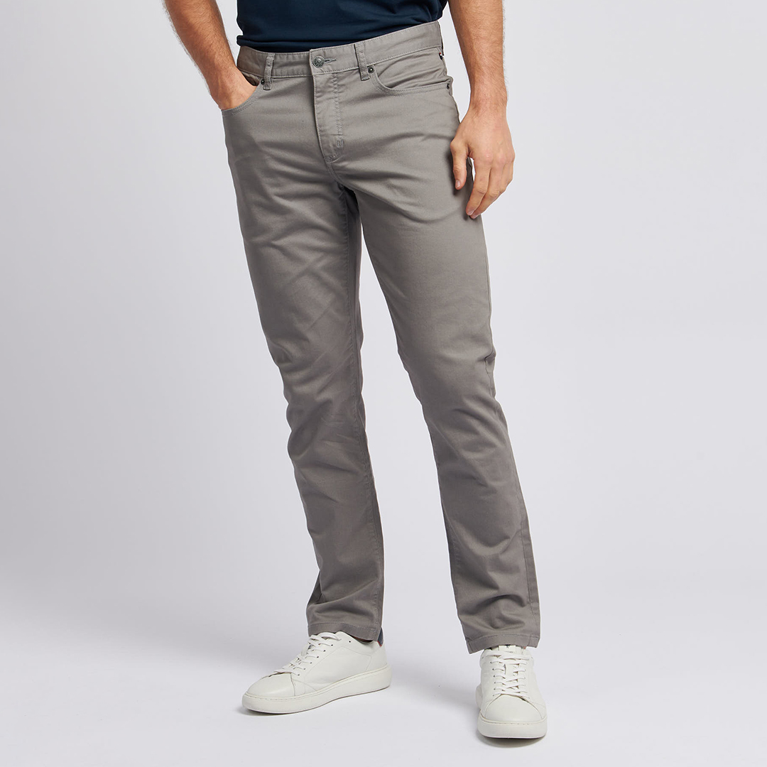 Grey 5 Pocket Cotton Blend Trouser - U.S. Polo Assn. - Modalova