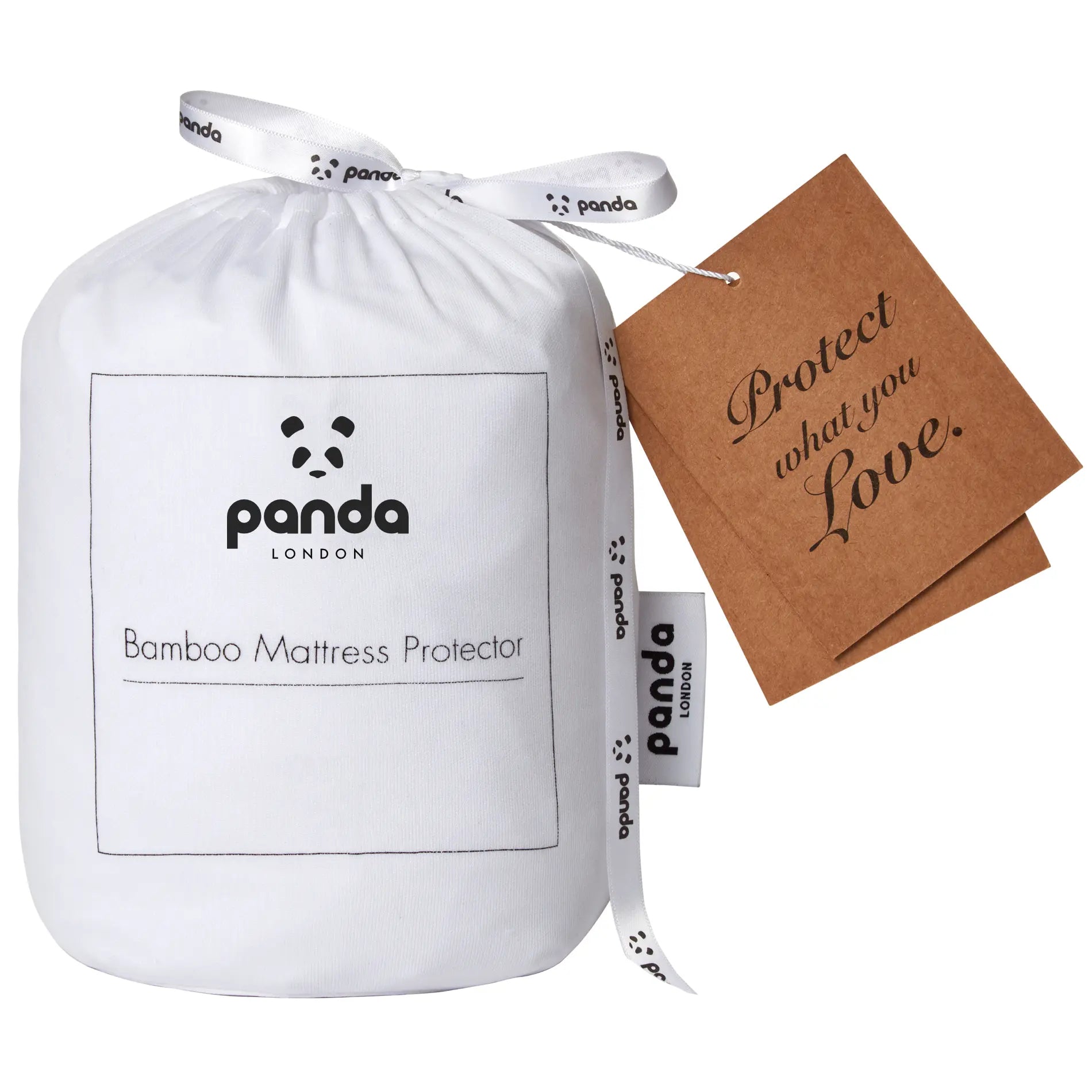 Panda London    White Panda Bamboo Mattress Protector in Size EU Double, BrandAlley