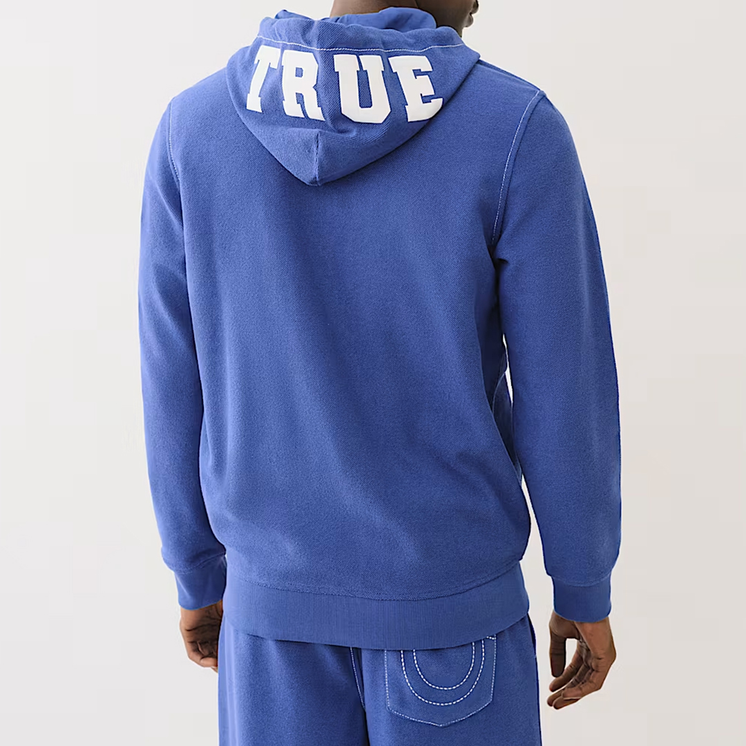 Cobalt Embroidered Patchwork Zip Hoodie - True Religion - Modalova