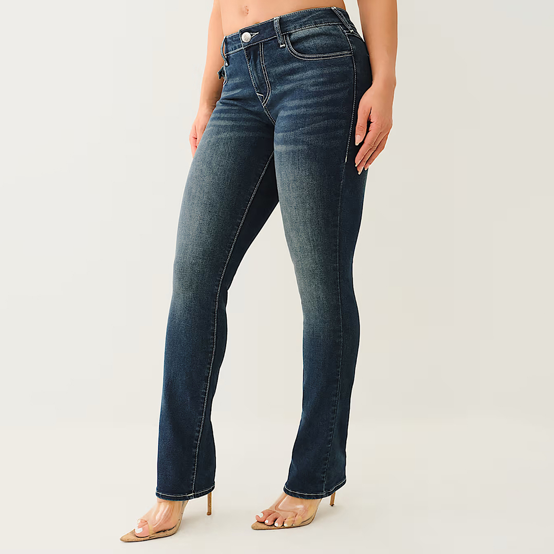 Dark Blue Billie Straight Stretch Jeans