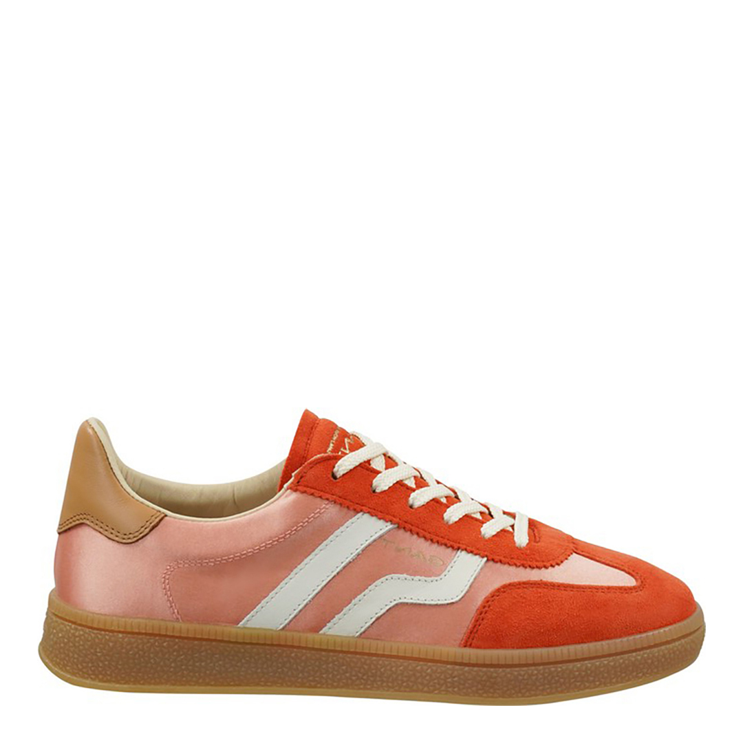 Women's Red/Pink Cuzima Satin Suede Trainers