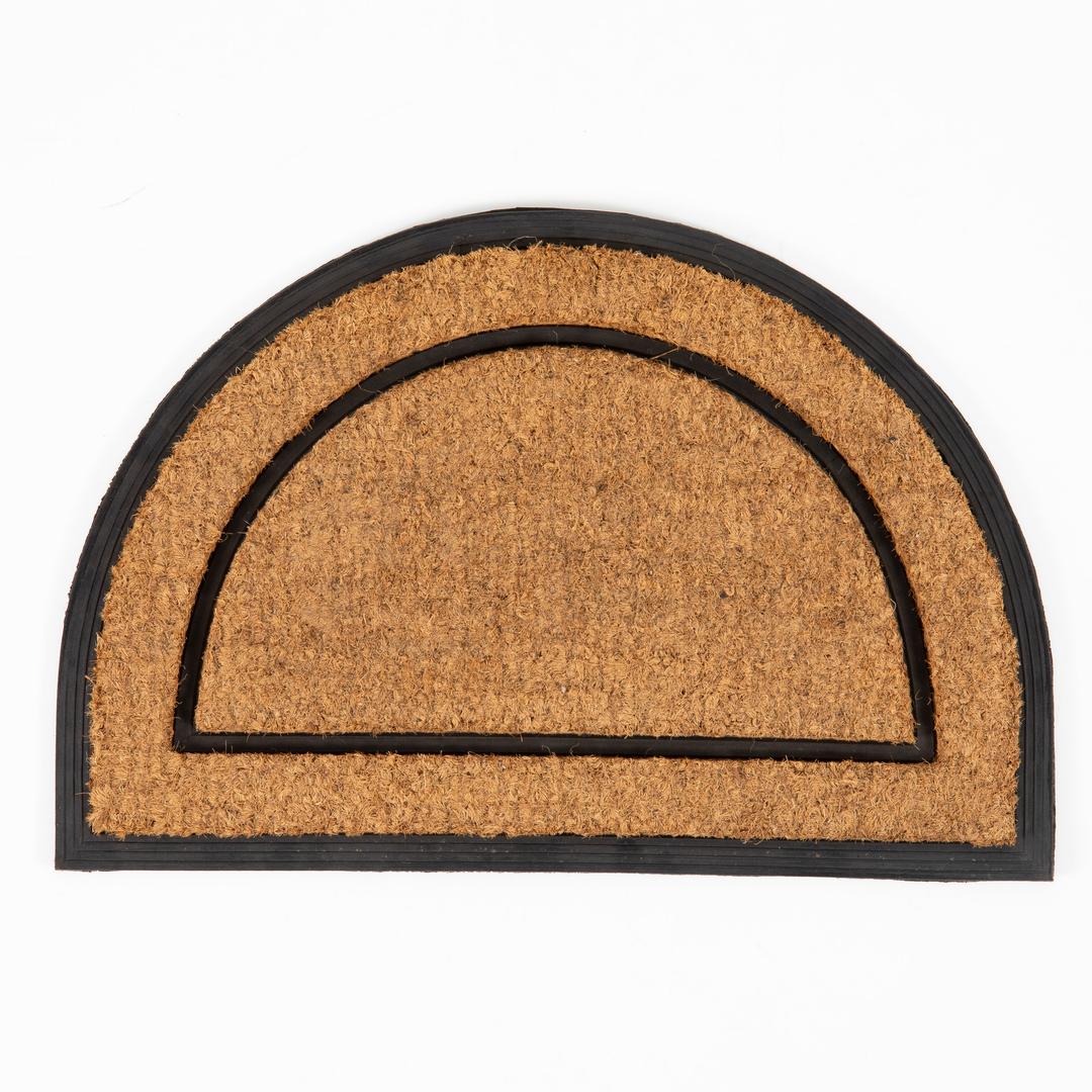 Arthouse   Chadderton 40x60cm Border Natural Rubber Coir Brush Half Mat in Size Single, BrandAlley
