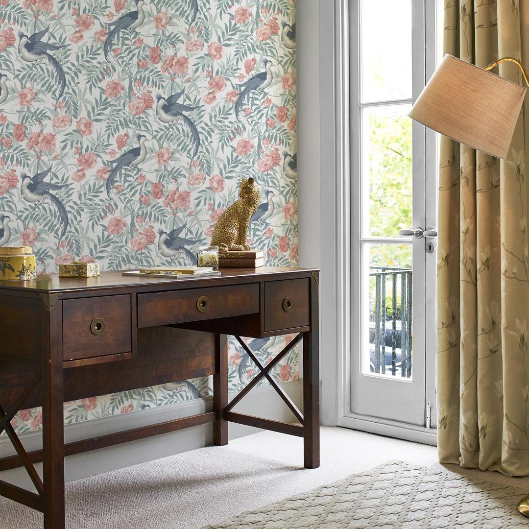 Laura Ashley    Pink Osterley Rosewood Wallpaper , BrandAlley
