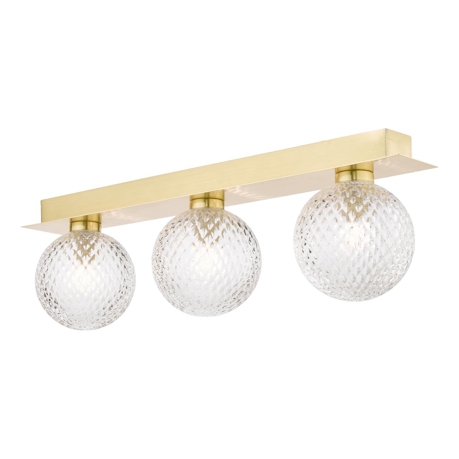 Laura Ashley   Prague Bathroom 3 Light Wall Satin Brass in Size 3, BrandAlley