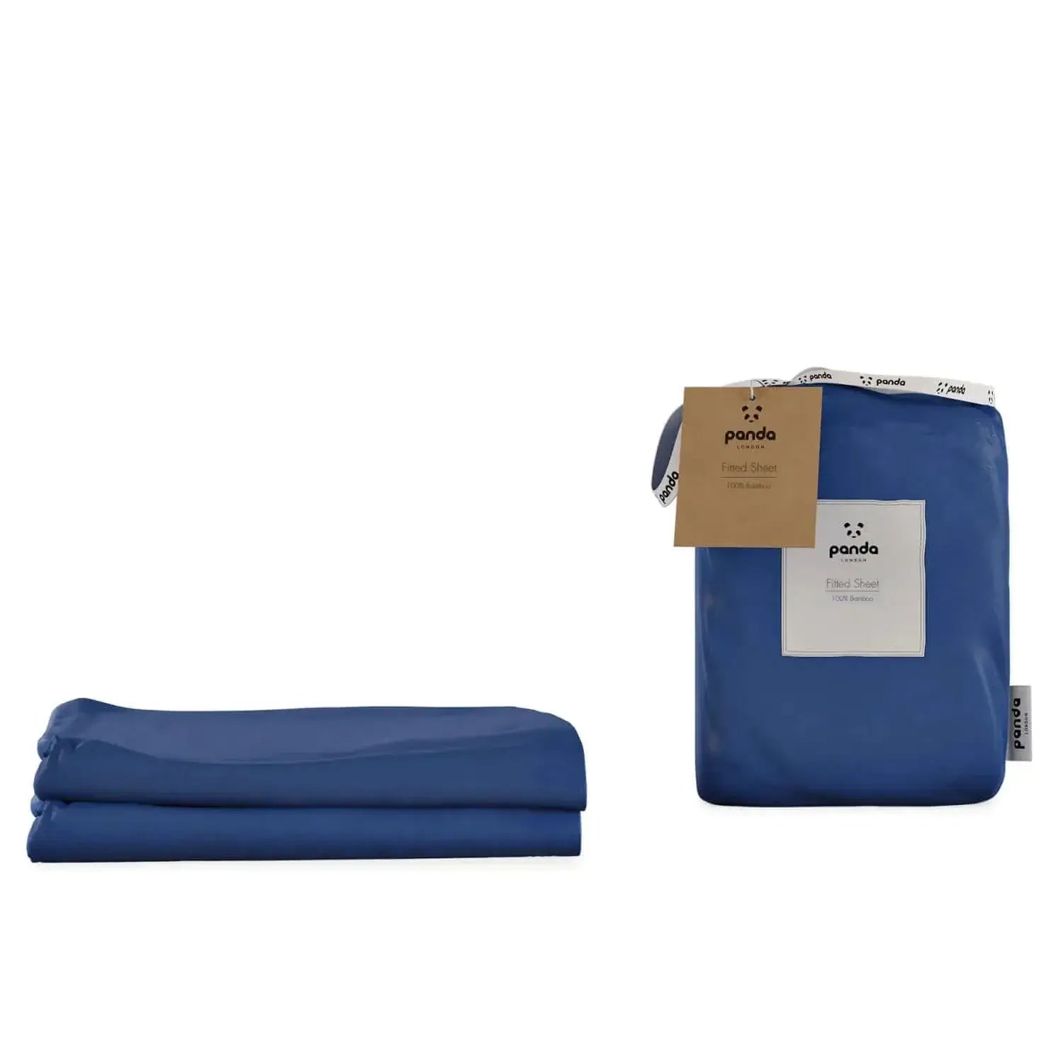 Panda London   Panda 100% Bamboo Bedding Fitted Sheet - Deep Sea Navy in Size EU Double, BrandAlley