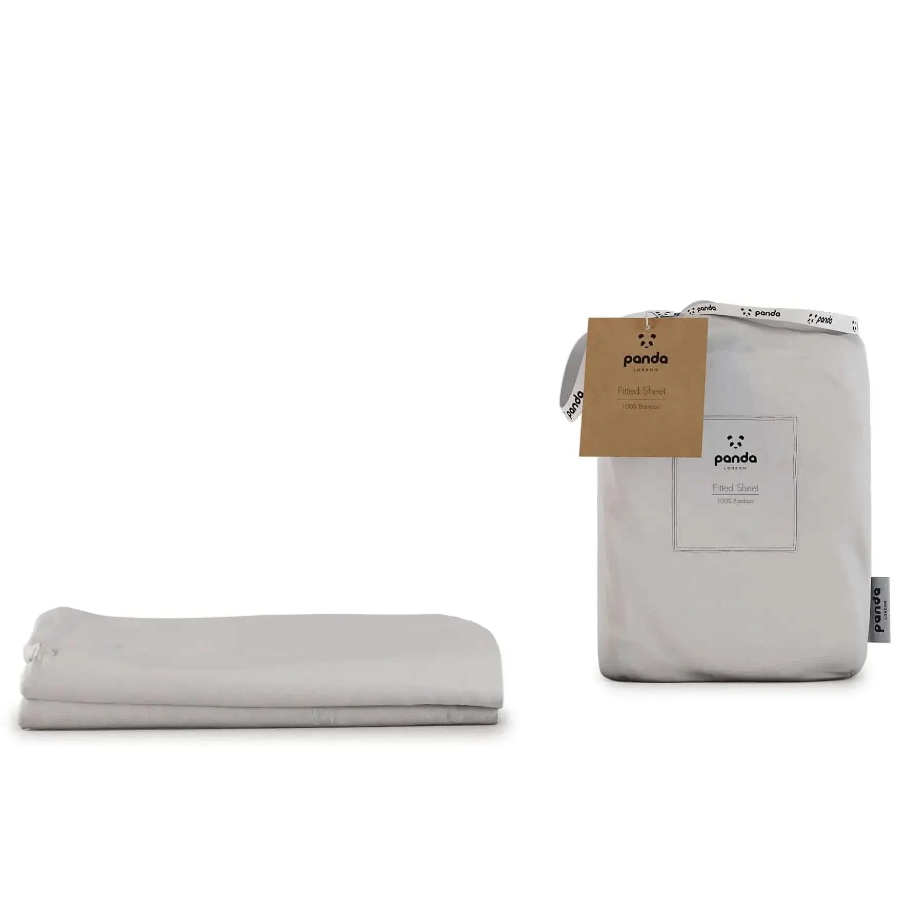 Panda London    White Panda 100% Bamboo Bedding Fitted Sheet - Pure in Size Superking, BrandAlley