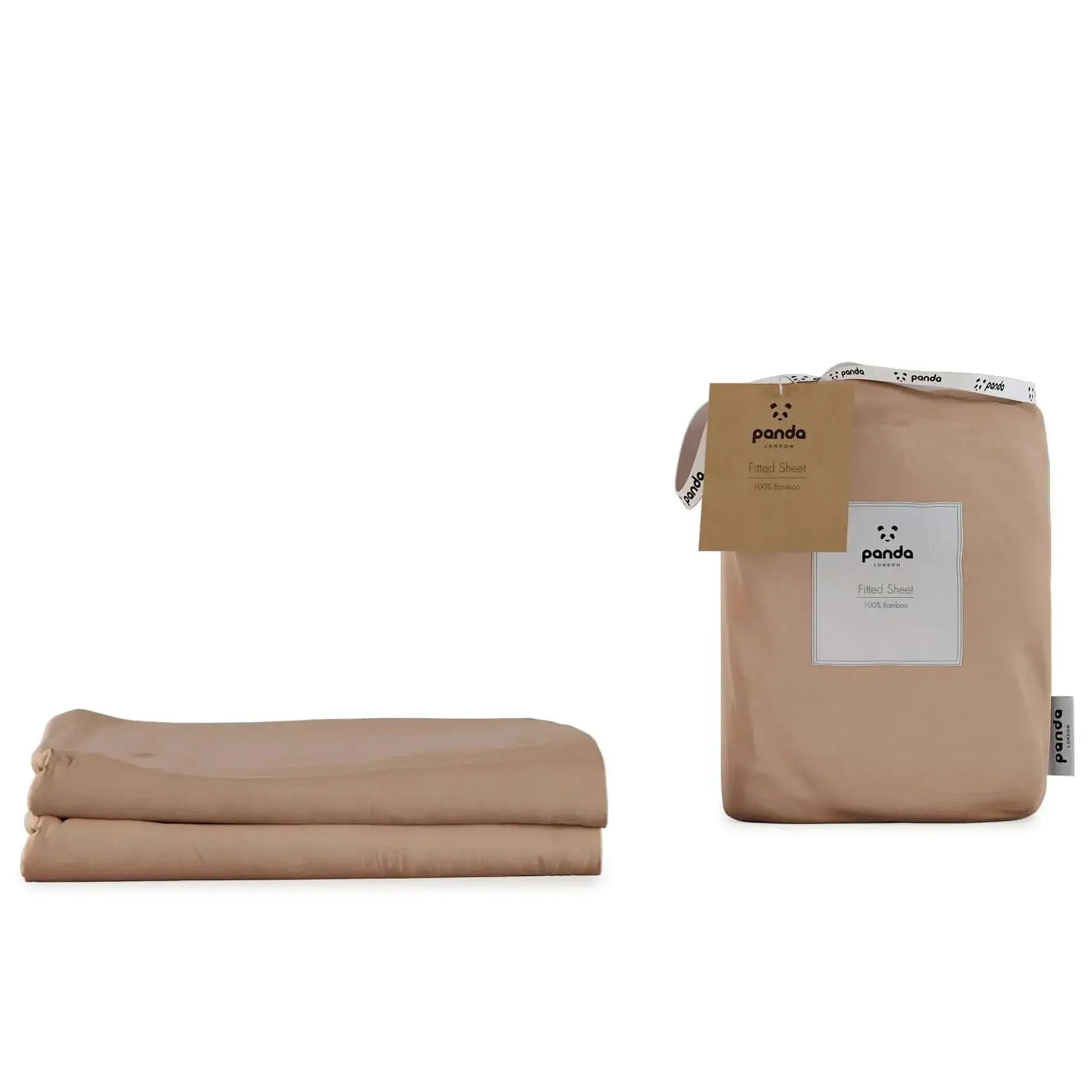 Panda London   Panda 100% Bamboo Bedding Fitted Sheet - Vintage Pink in Size Single, BrandAlley