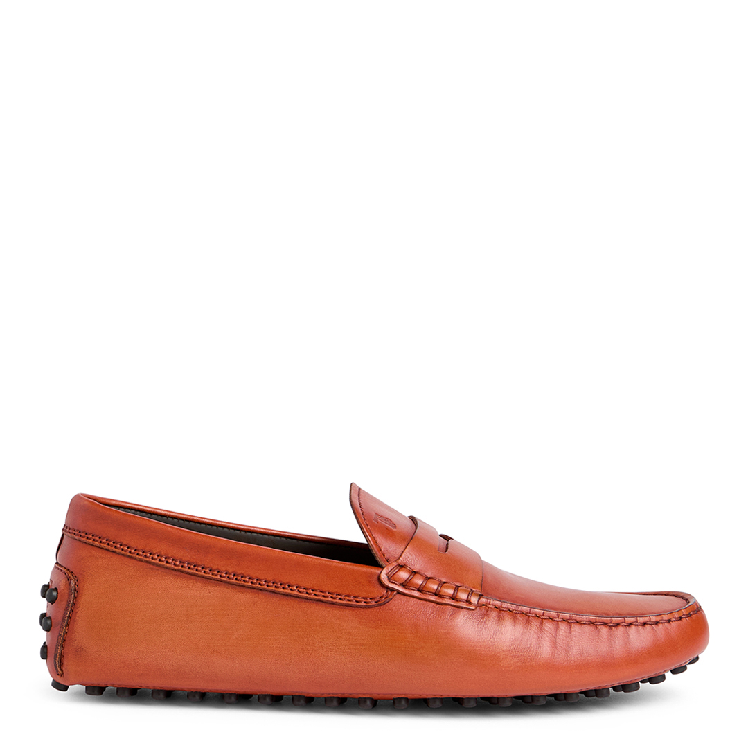Men's Cognac Suede Gommino Mocassins