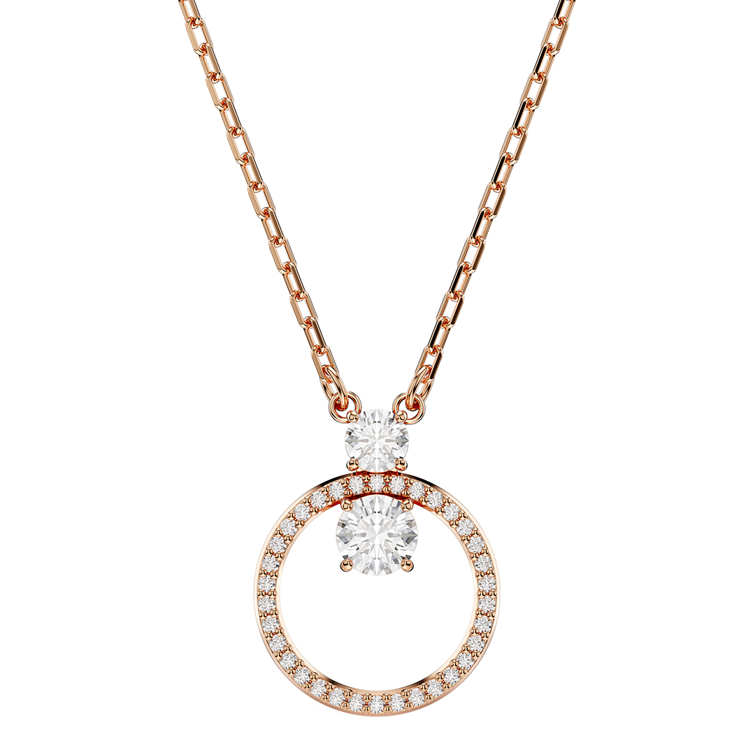 SWAROVSKI Women's  18K Rose Gold-Plated Pavé Constella Pendant Necklace in Size 18, BrandAlley