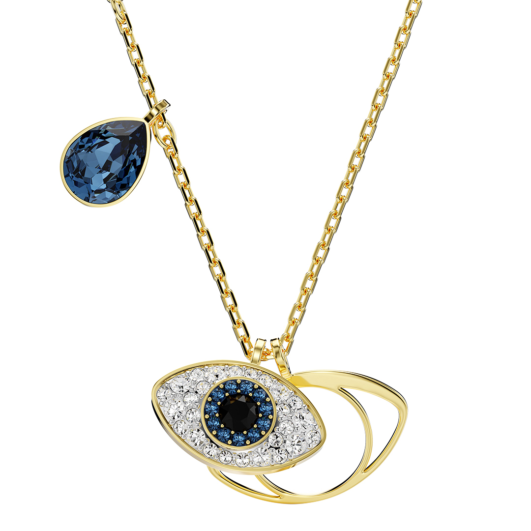 SWAROVSKI Women's   Gold 18K -Plated Evil Eye Symbolica Pendant Necklace in Size 38, BrandAlley