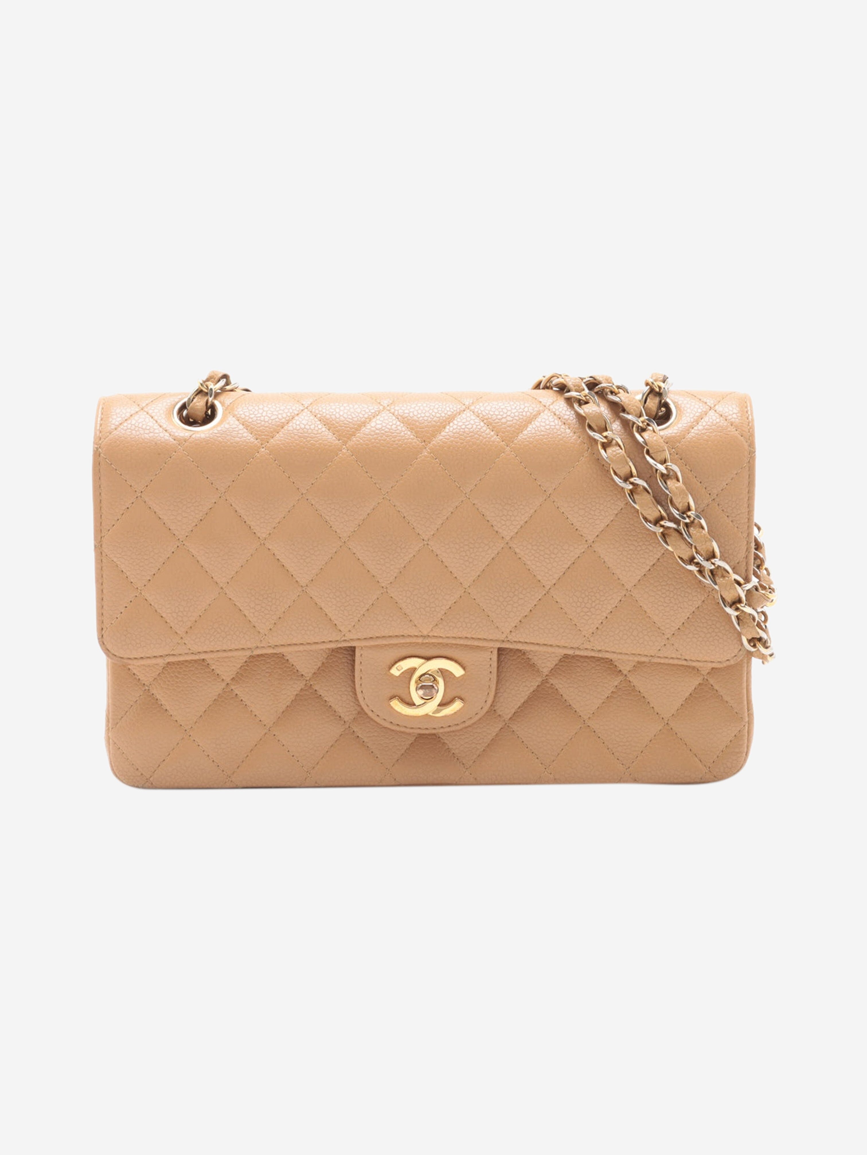 Pre-Loved Chanel Beige vintage 2003 medium caviar Classic Double Flap bag – Size Standard Pre-Loved Chanel Beige vintage 2003 medium caviar Classic Double Flap bag – Size Standard