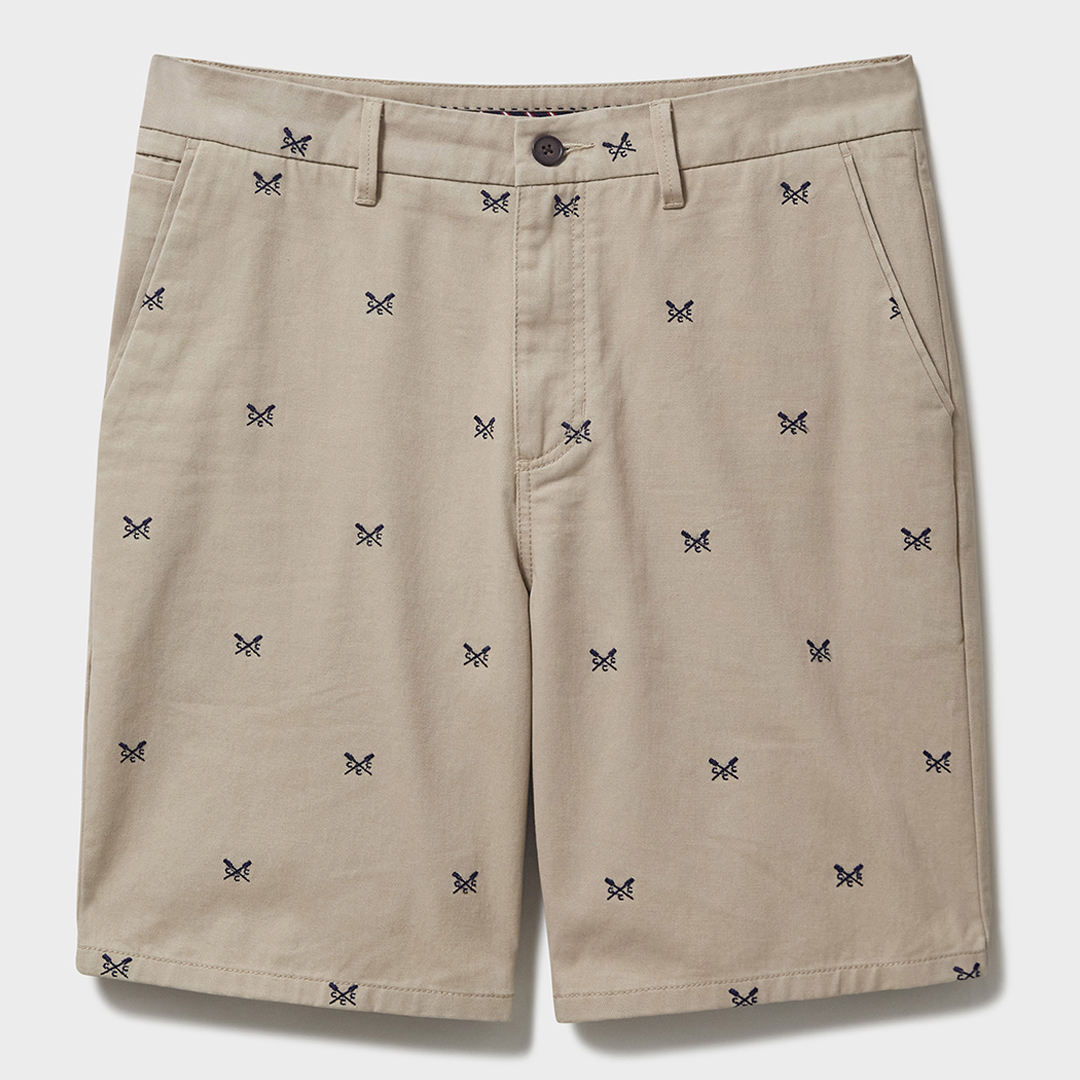 Stone Heritage Embroidered Chino Bermudas