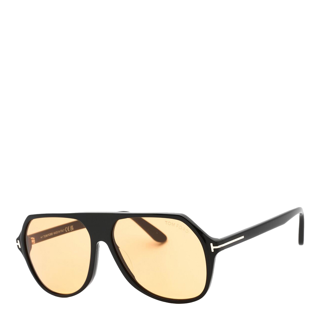 Men's Shiny Black/Brown Hayes Tom Ford Sunglasses 59mm