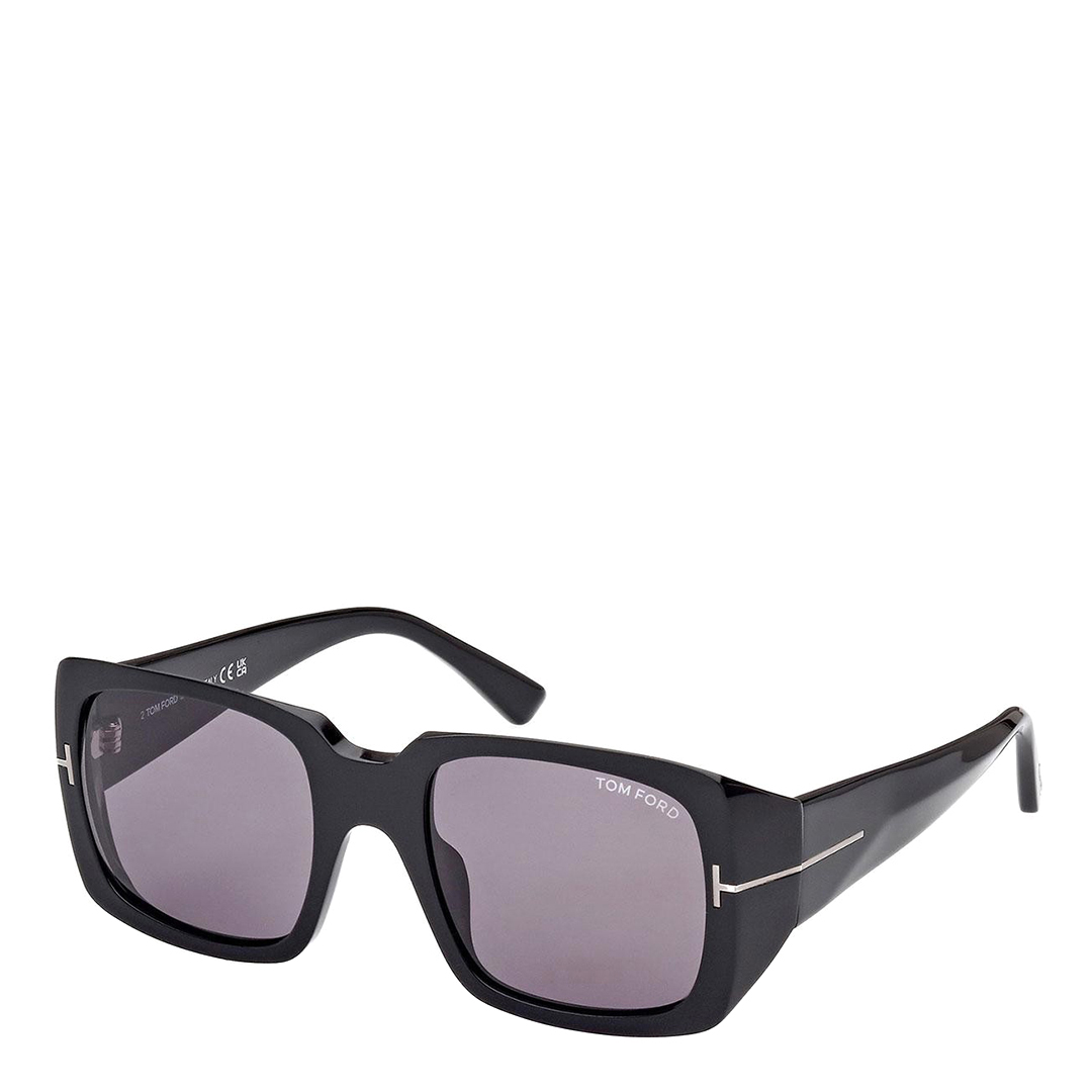 Tom Ford Women's   Black Shiny /Smoke Ryder Sunglasses 51Mm in Size 20, BrandAlley