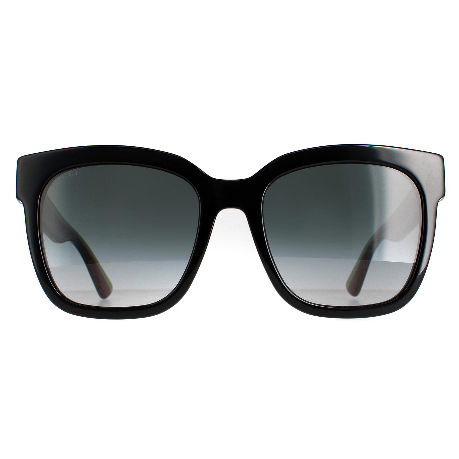 Gucci Women's   Black /Green/Grey Sunglasses 54Mm in Size 20, BrandAlley