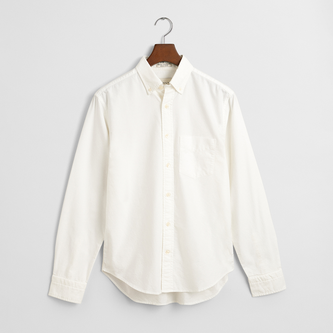 White Garment Dyed Archive Oxford Cotton Shirt White Garment Dyed Archive Oxford Cotton Shirt