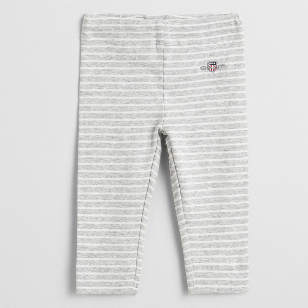 Light Grey Marl Shield Striped Leggings
