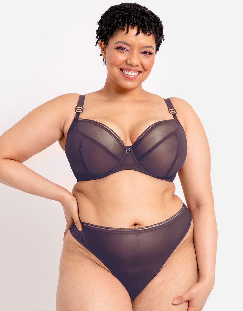 Curvy Kate Women's  Lifestyle Plunge Bra Plum Purple in Size 30DD, BrandAlley