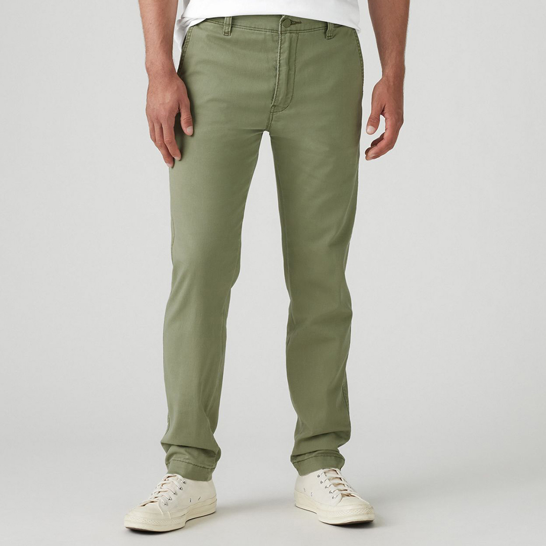 XX CHINO STD II DEEP LICHEN GREEN COTTON