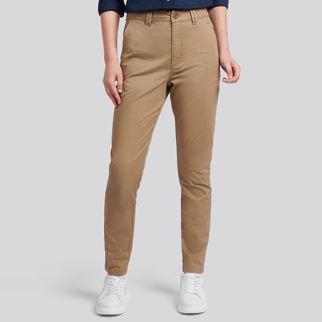 Camel Slim Cotton Blend Chino Trouser - U.S. Polo Assn. - Modalova