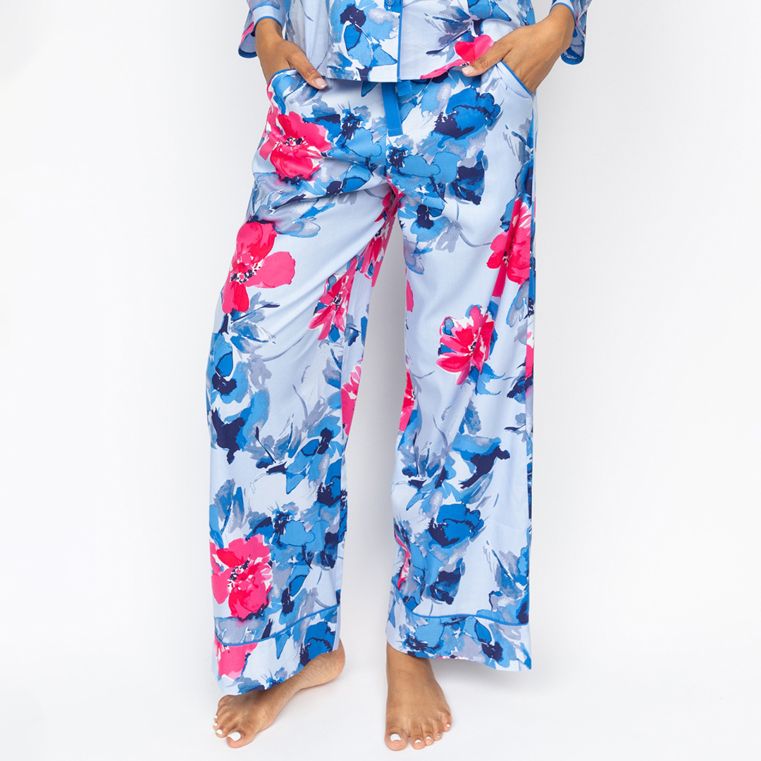 Lyla Floral Wide Leg Pyjama Bottoms - Cyberjammies - Modalova