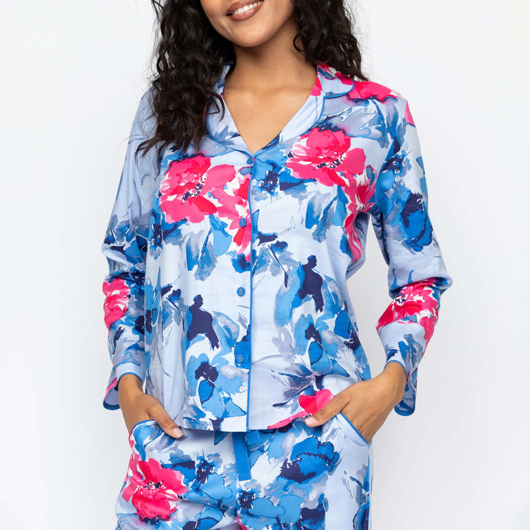 Lyla Floral Long Sleeve Pyjama Top - Cyberjammies - Modalova
