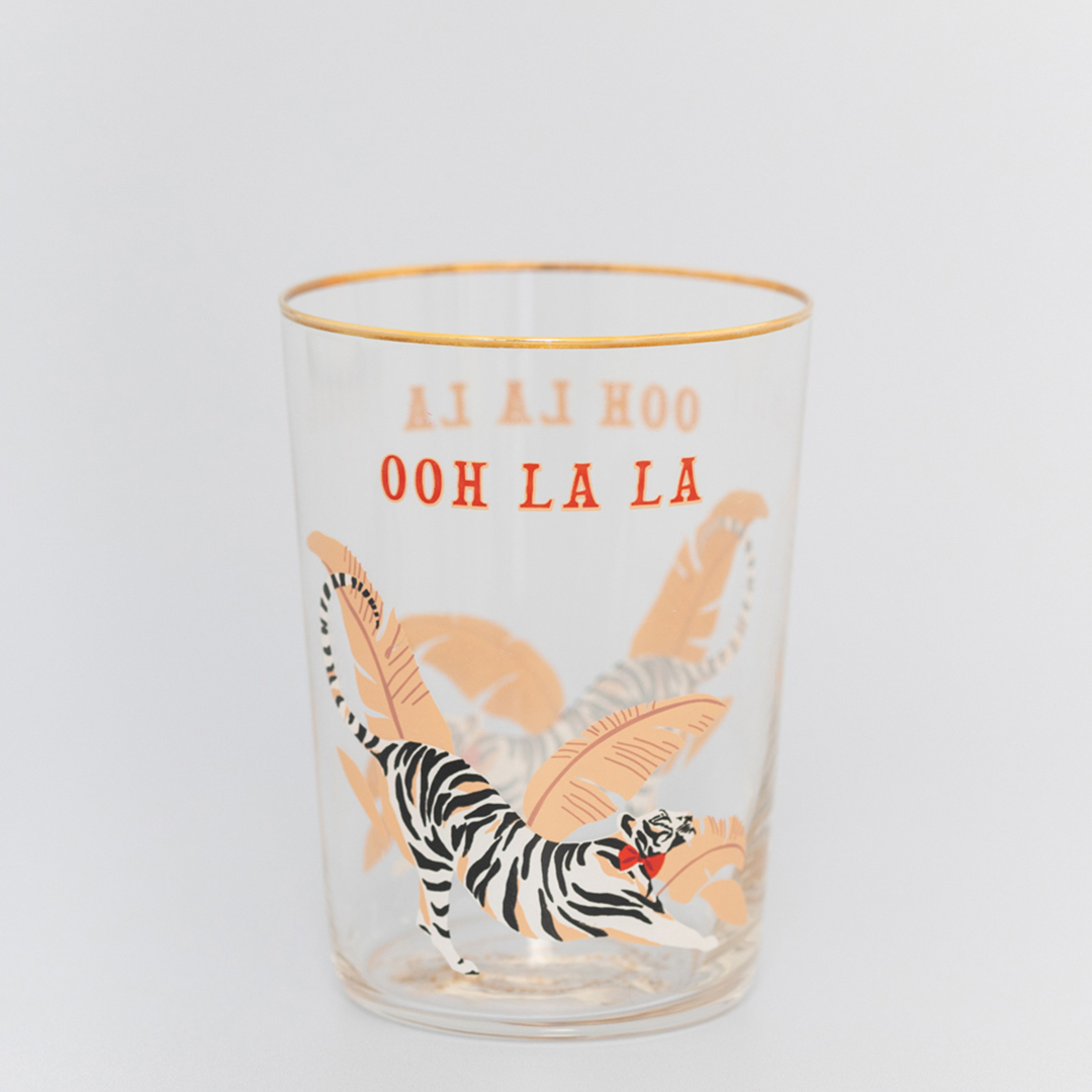 Set of 2 Tiger Hiball Glass