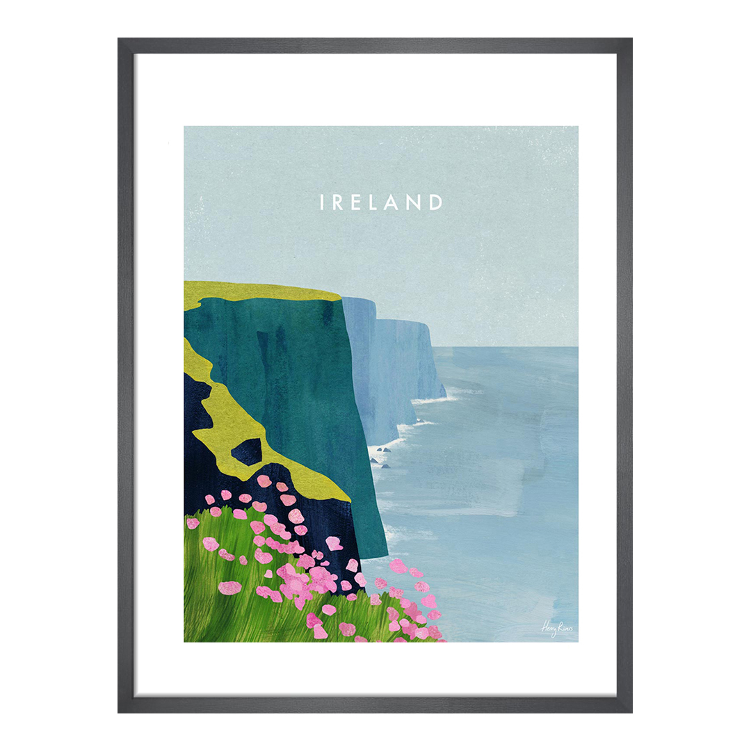 Henry Rivers     Ireland Cliffs Of Moher 50X40cm Framed Print in Size 50cm, BrandAlley