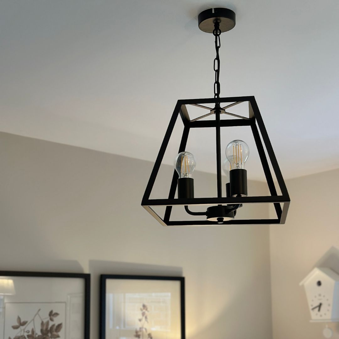Pagazzi Lighting   Charley 3-Light Black Lantern Ceiling Pendant , BrandAlley