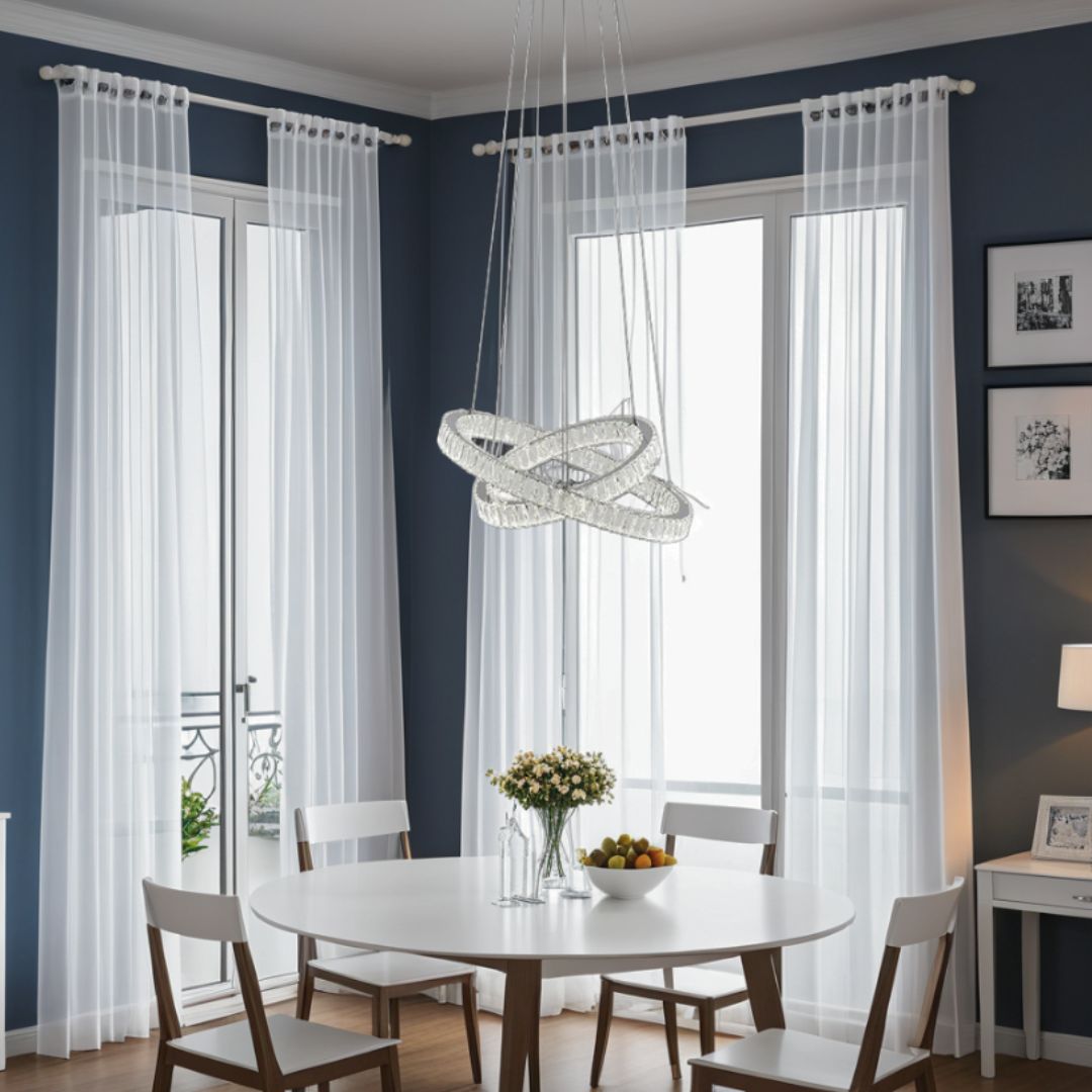 Pagazzi Lighting    Silver Ausilia Polished Chrome And Crystal Led Pendant Ceiling Light , BrandAlley