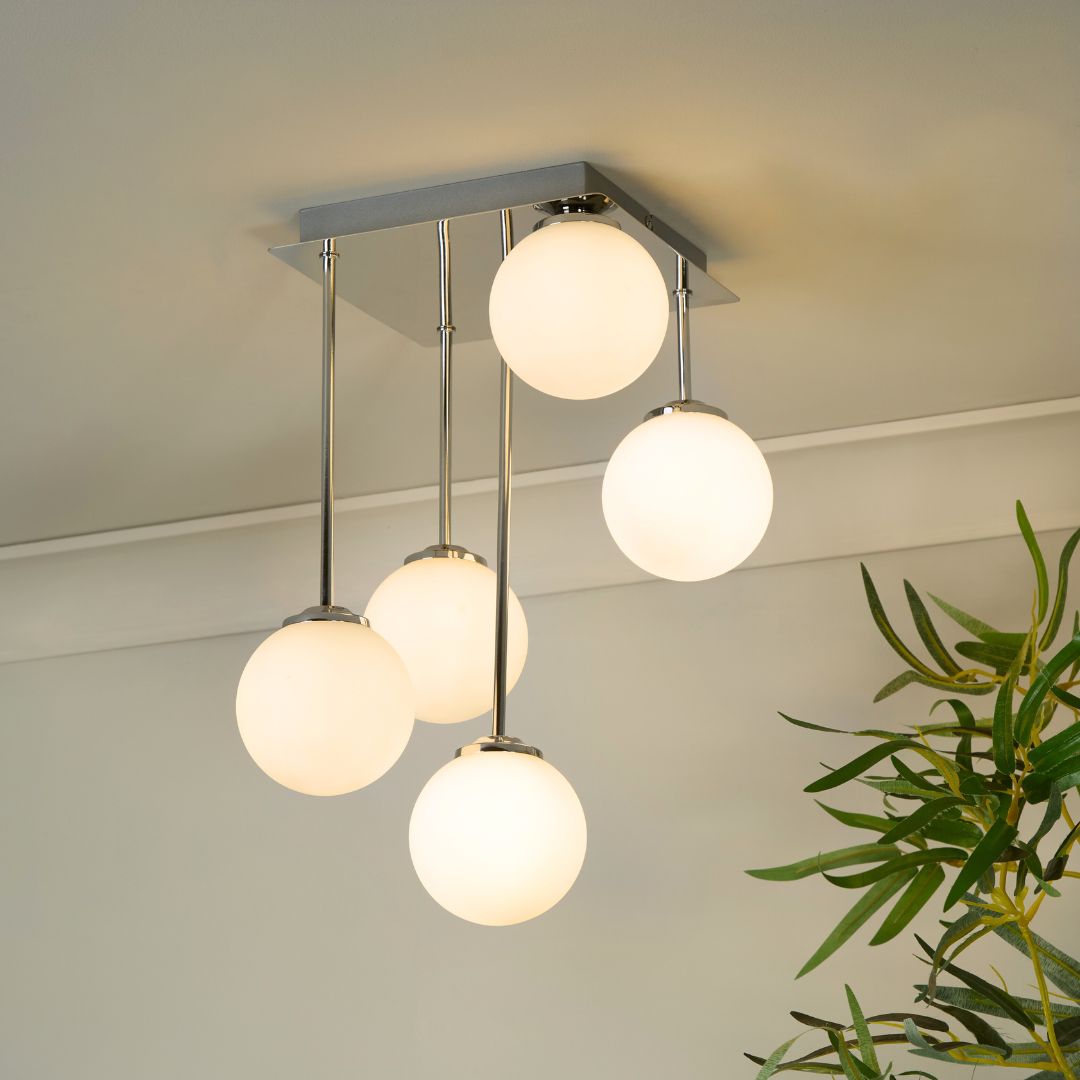 Pagazzi Lighting   Navarro 5 Light Chrome Semi Flush Ceiling Light , BrandAlley