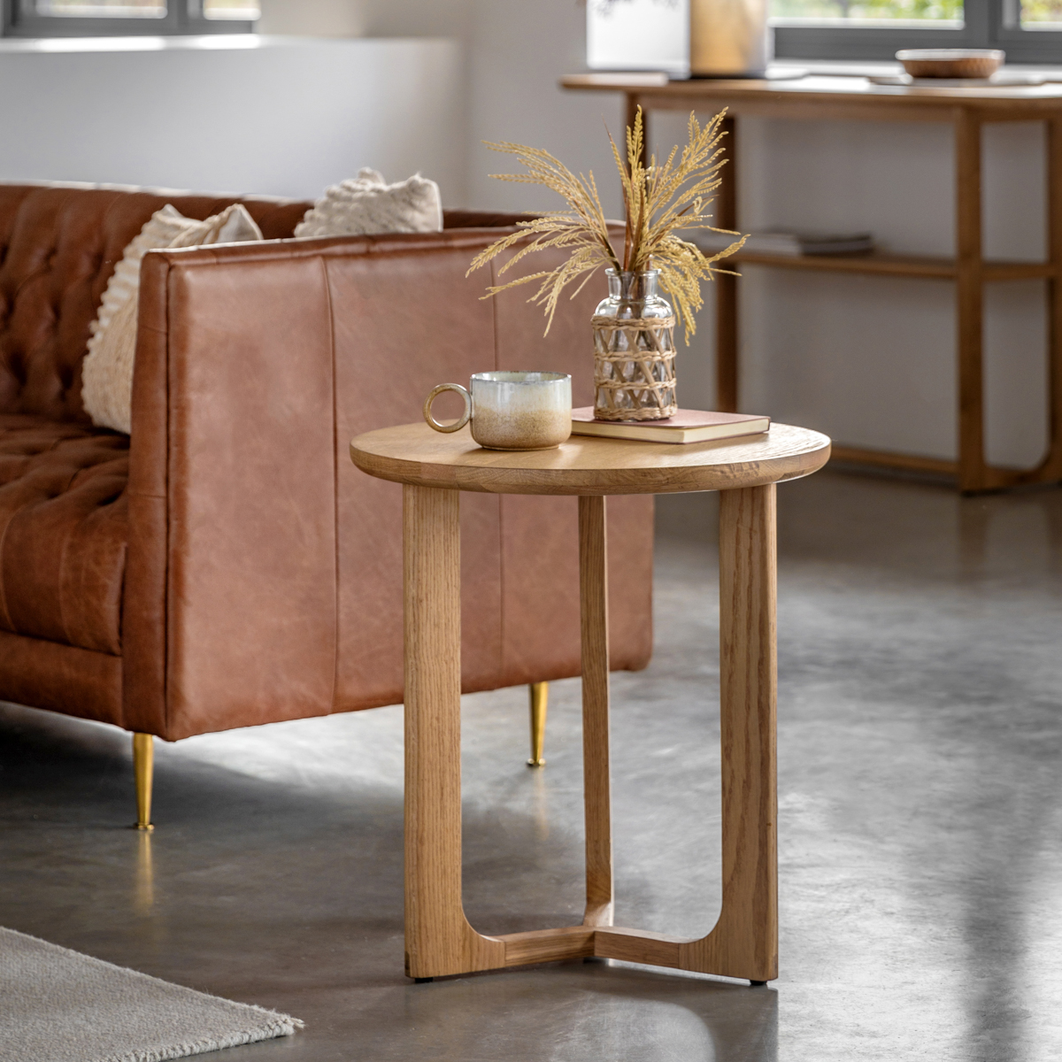 Gallery Living   Timberline Side Table Natural in Size +44, BrandAlley