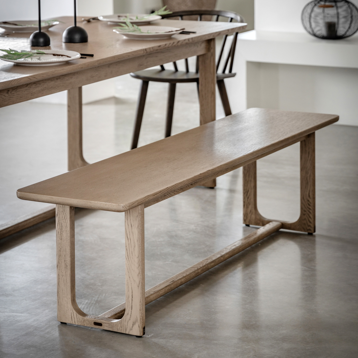 Gallery Living   Timberline Dining Bench Smoked in Size +44, BrandAlley