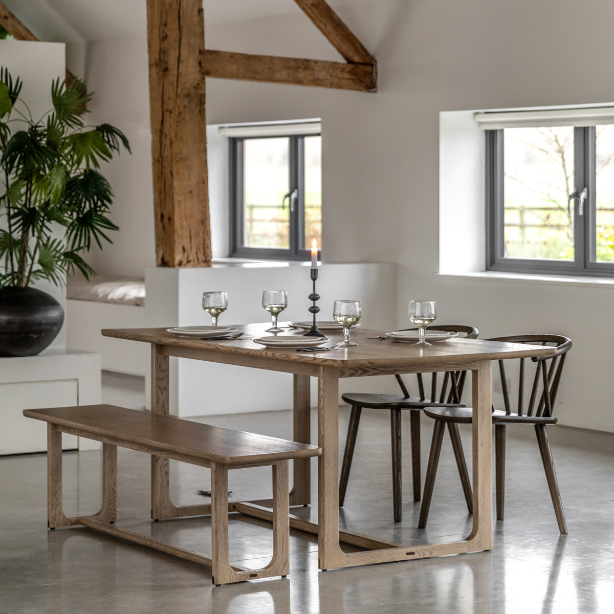 Gallery Living   Timberline Dining Table Smoked in Size +44, BrandAlley