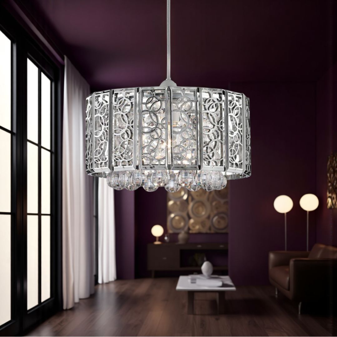 Pagazzi Lighting   Suki Pendant Light Shade Chrome , BrandAlley