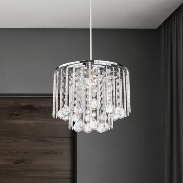 Pagazzi Lighting    Silver Mcqueen Pendant Light Shade Small , BrandAlley