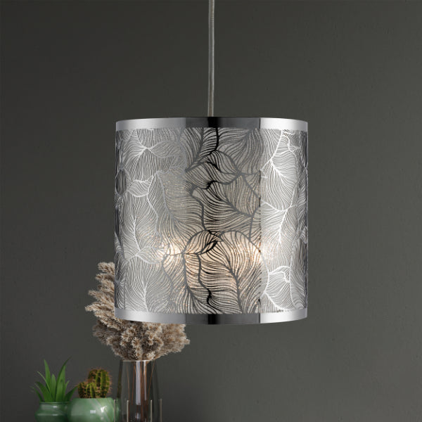 Pagazzi Lighting   Freddie Pendant Light Shade Polished Chrome , BrandAlley