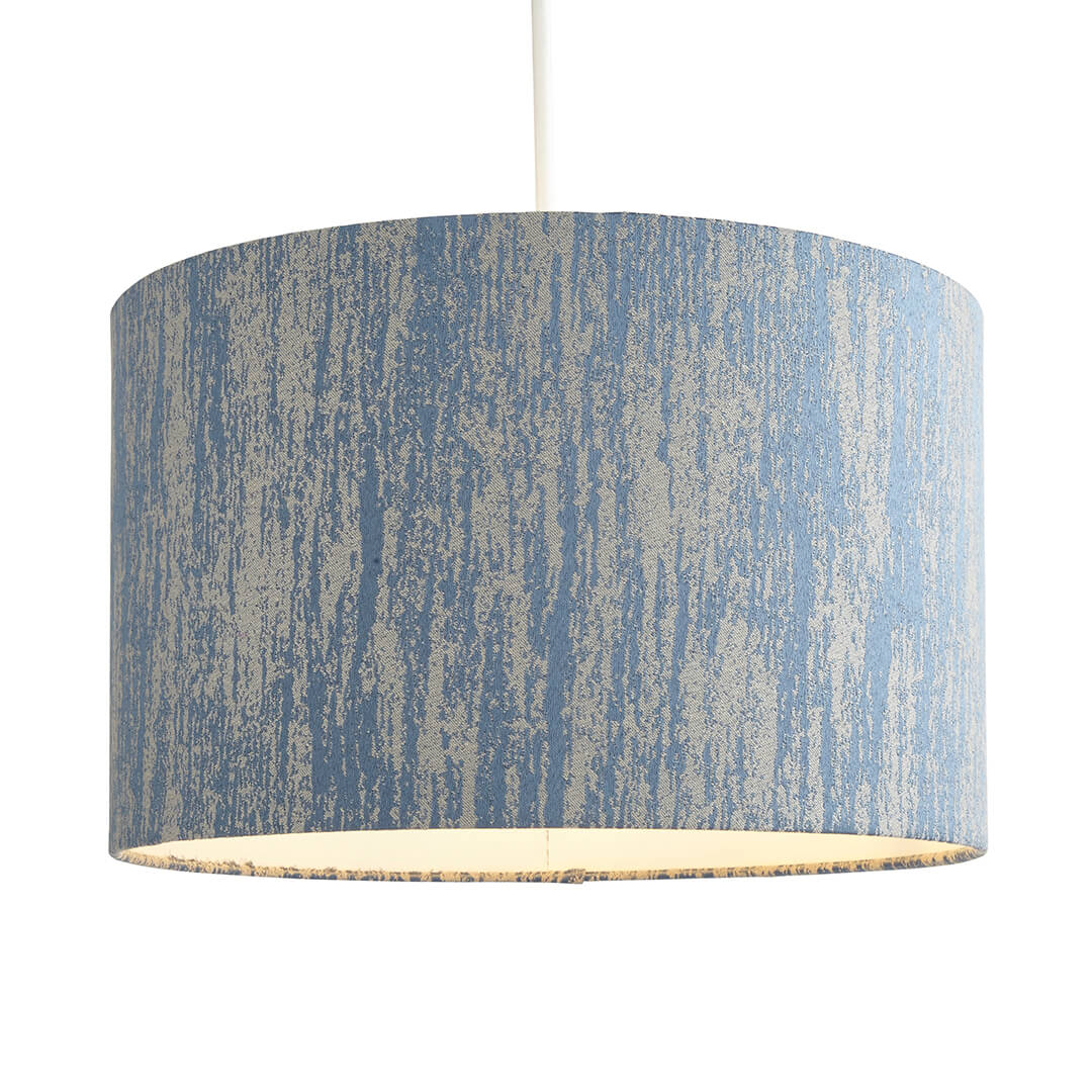 Pagazzi Lighting   Canterbury 35cm Blue Jacquard shade , BrandAlley