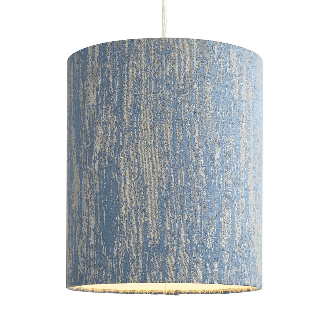 Pagazzi Lighting   Canterbury 22cm Blue Jacquard shade , BrandAlley