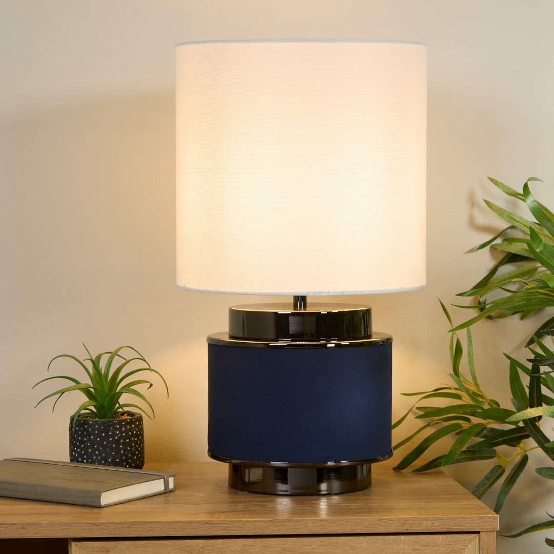 Pagazzi Lighting   Marriot Navy & Black Nickel Table Lamp , BrandAlley