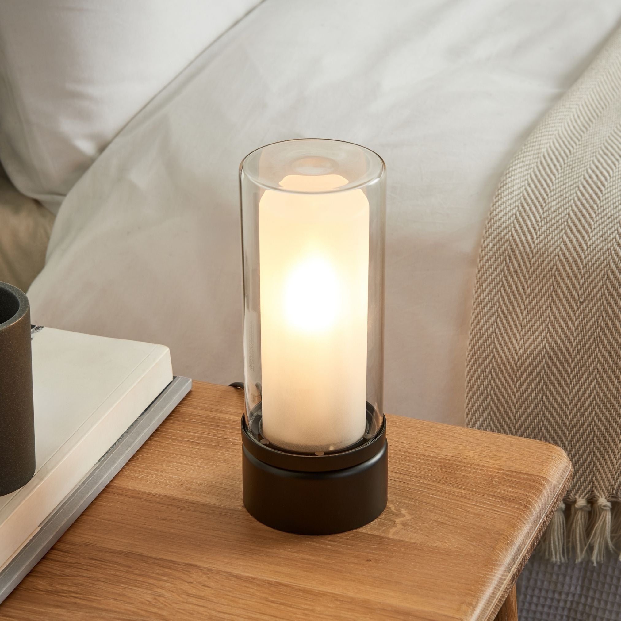 Pagazzi Lighting   Chepstow Matte Black & Glass Touch Table Lamp , BrandAlley