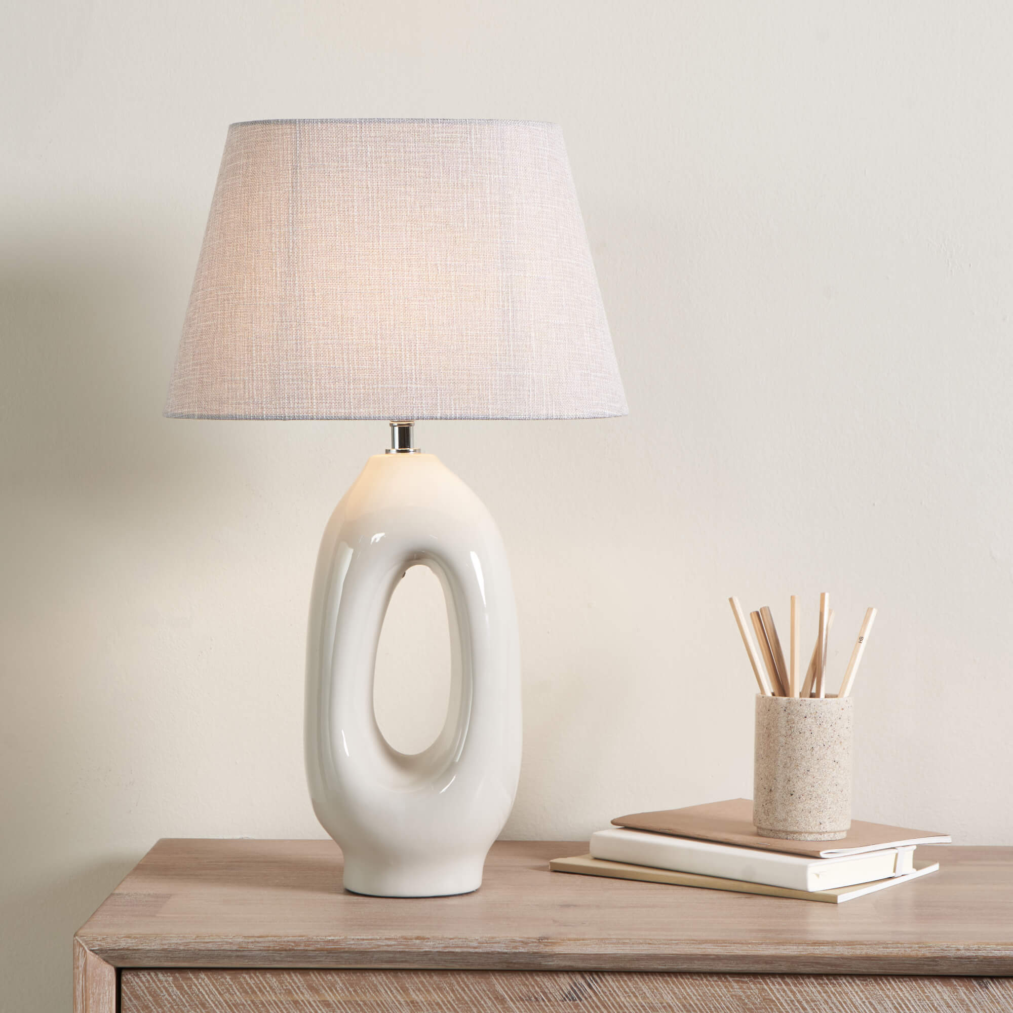 Pagazzi Lighting   Aoife Cream Ceramic Table Lamp , BrandAlley