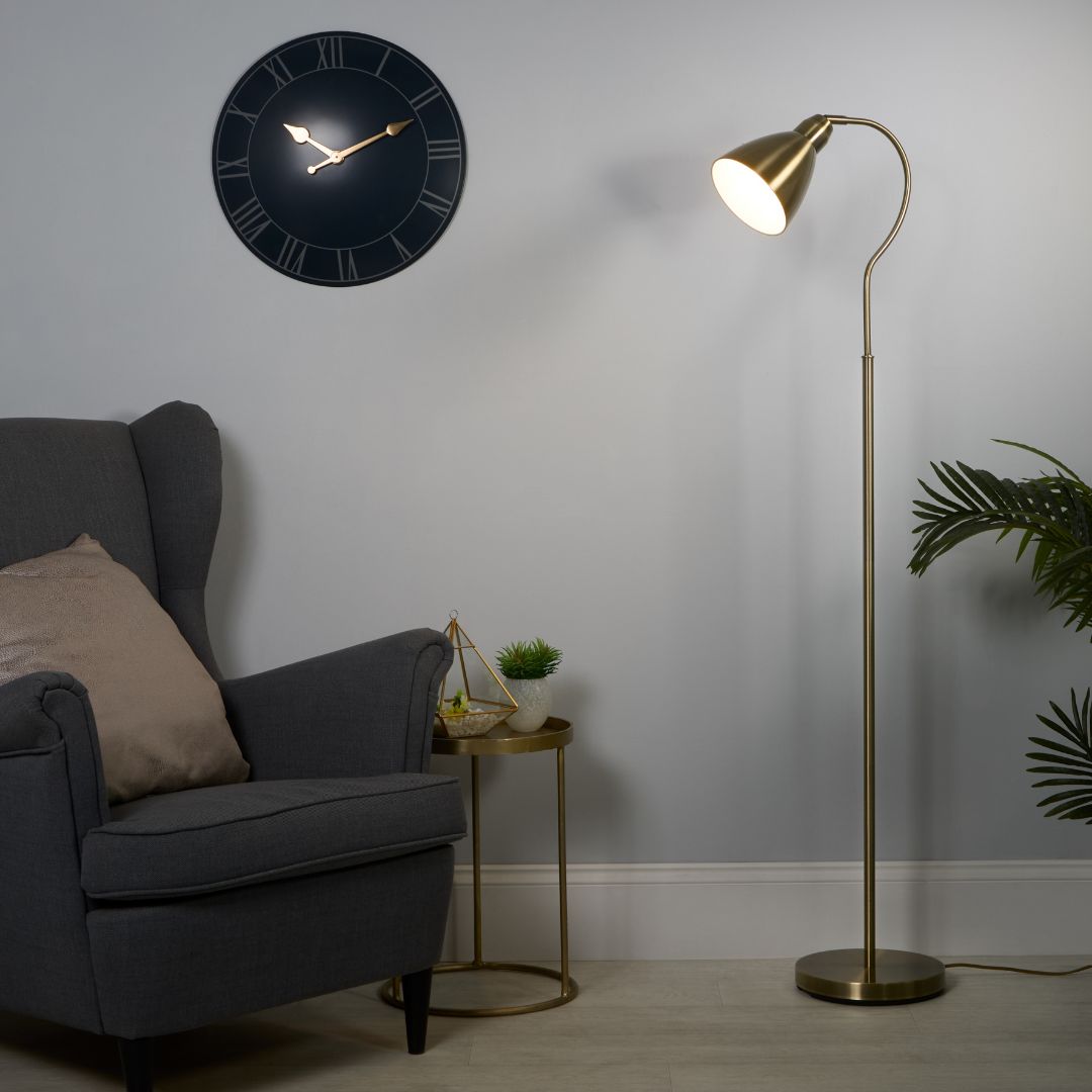 Pagazzi Lighting   Fairfax Antique Brass Task Floor Lamp , BrandAlley