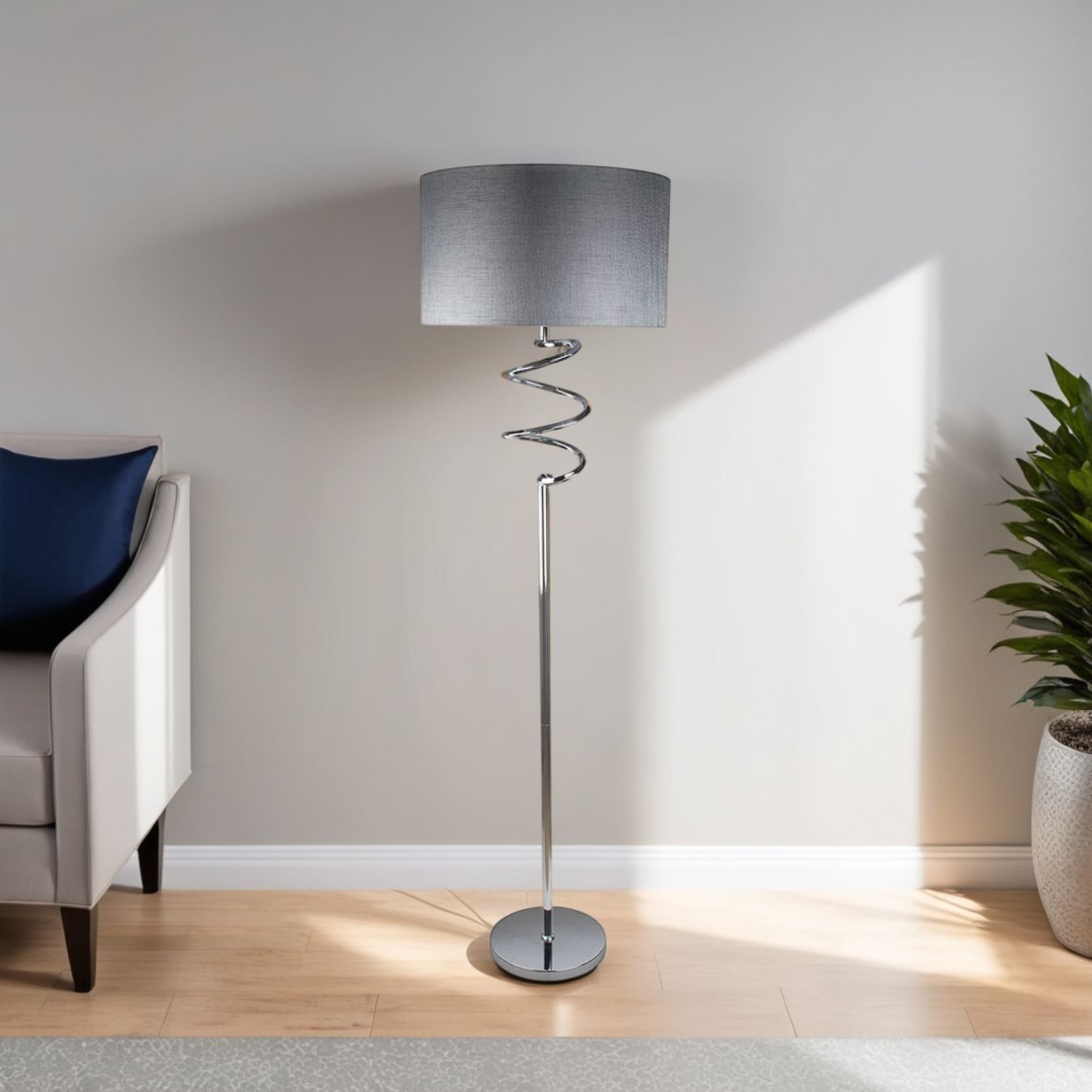 Pagazzi Lighting   Kasi 158cm Floor Lamp Polished Chrome , BrandAlley
