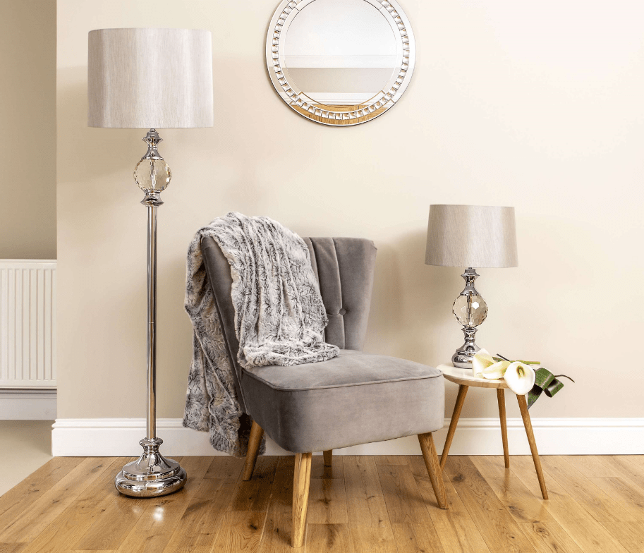 Pagazzi Lighting    Silver Vanessa Polished Chrome & Glass Table Lamp , BrandAlley
