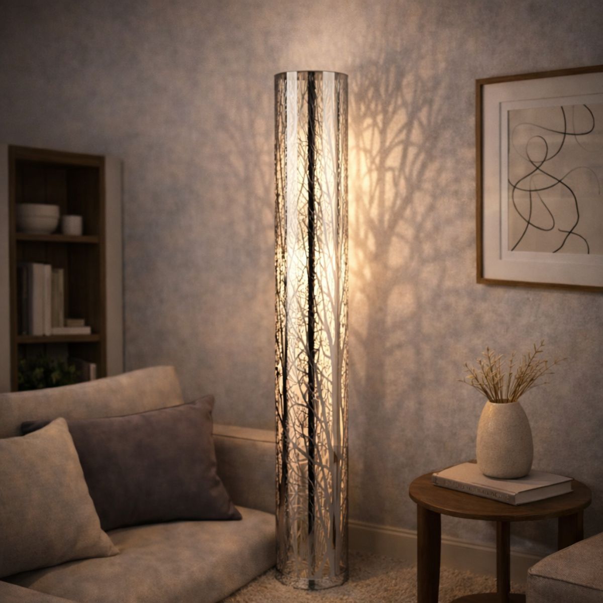 Pagazzi Lighting    Silver Mason 2 Light Polished Chrome Floor Lamp , BrandAlley