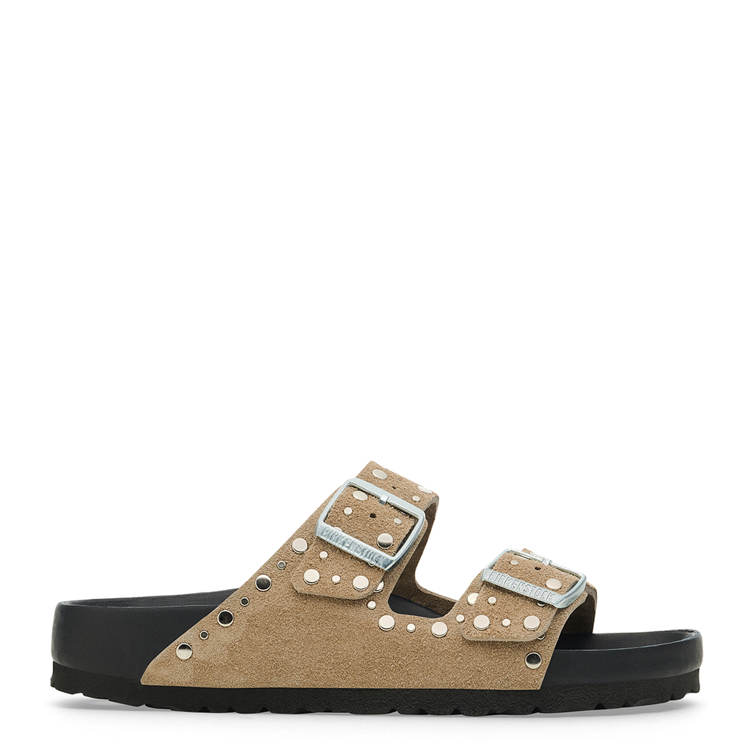Women’s Taupe Arizona Rivet Studded Sandals Women’s Taupe Arizona Rivet Studded Sandals
